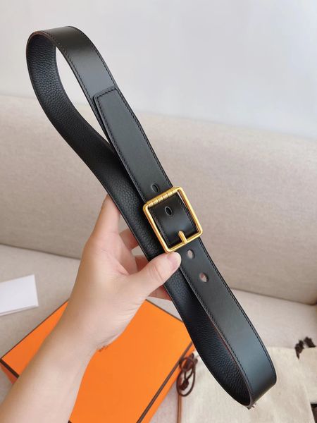 

belts men designer brand luxury double buckle belts women's fashion leather belts for men classic casual double-sided waistbands for wo, Black;brown