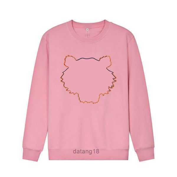 

designer fashion men women hoodie tiger head advanced embroidery 1:1 round neck pullover autumn winter loose high street classic 33ba 17 zu, Black