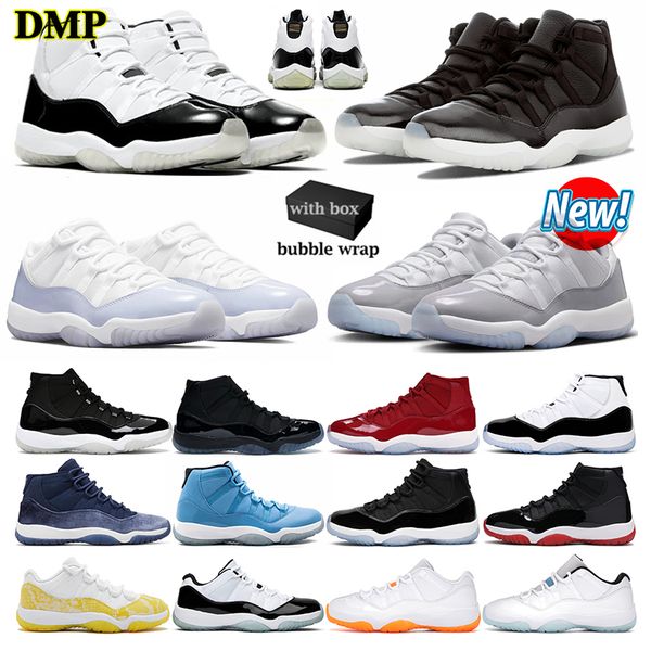 

jumpman 11 low with box men women basketball shoes cherry cement grey cool grey pink concord dmp space jam legend blue 11s mens womens j11 t
