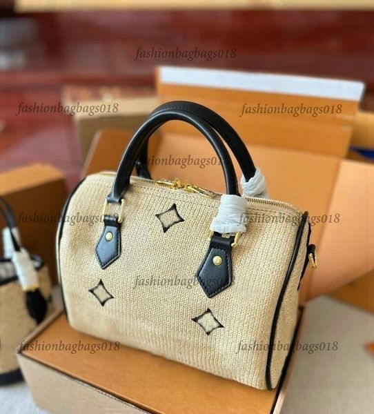 

2023 raffia handbag speedy bandouliere 25 summer by the pool boston baglimited edition womens designer bag luxurys handle bag city bag purse