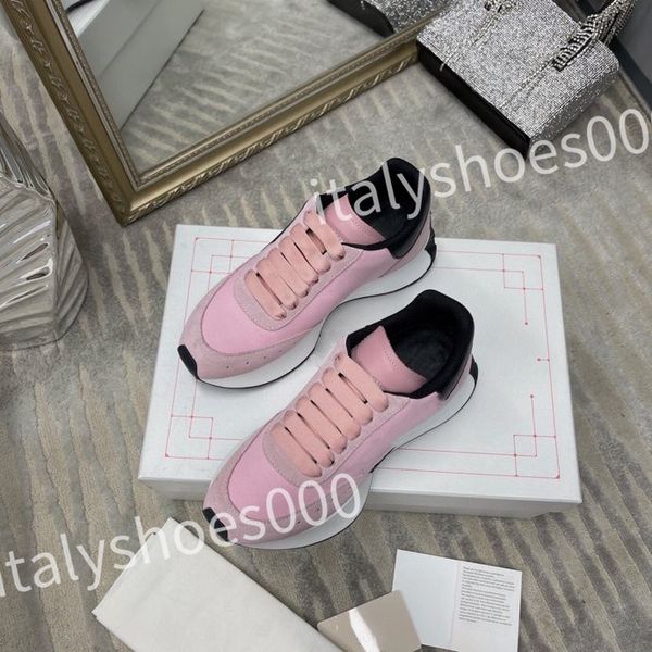 

new luxurys casual shoes women travel leather lace-up sneaker cowhide fashion lady flat designer running trainers woman shoe size 35-41, Black