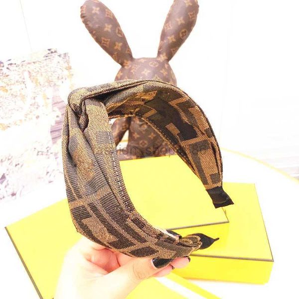 

with box f-letter bowknot designer women headbands brown classic pattern fashion girls headband hair hoop headwrap christmas gift girlfriend, Silver