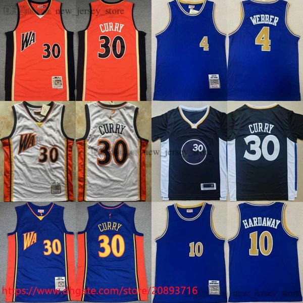 

mitchell and ness 2009-10 white basketball stephen curry jersey classic retro chris tim webber hardaway jerseys vintage blue orange black cu, Black;red