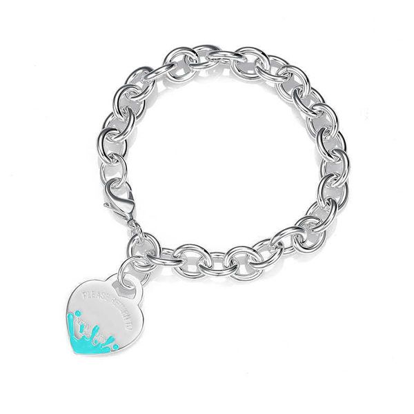 

internet celebrity tiffay bracelet women's thick chain fashion luxury high grade charm handicrafts, Black