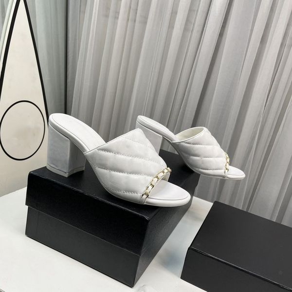 

luxury women channel sandals designer fashion high heels ccity summer women's classic casual sandals xn131, Black
