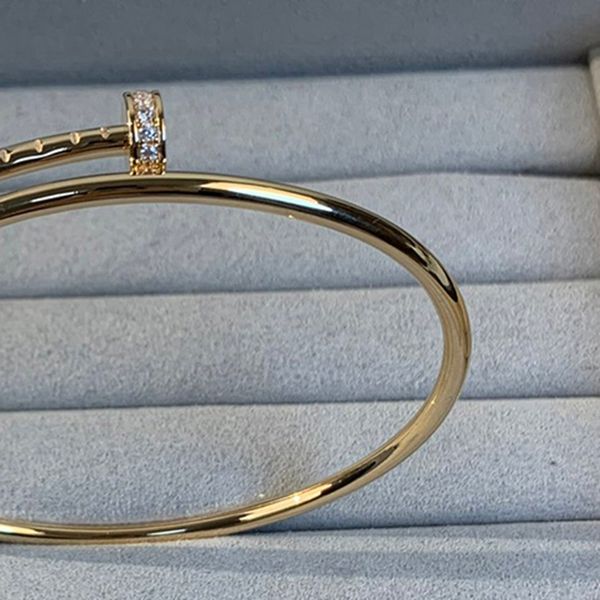 

fine nail bangle diamonds sterling silver hollow tube elastic bangle bangles designer t0p quality official reproductions size 16-18cm premiu, Black