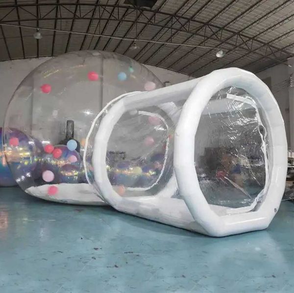 

3m/4m/5m party clear inflatable bubble tent with balloons inflatable bubble house tent for outdoor dates camping