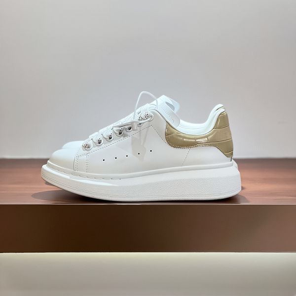 

youth trend versatile little white shoes couple shoes luxury designer genuine leather thick sole elevated mens shoes womens shoes casual out, Black