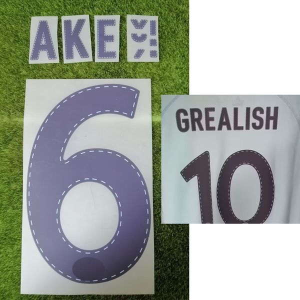 

collectable 2023 haaland nameset de bruyne foden grealish rodrigo bernardo heat transfer printing customize name number soccer badge