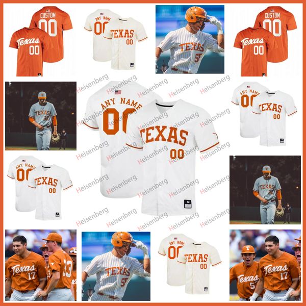 

stitched texas longhorns baseball jersey john curtiss ty madden ivan melendez scott bryant augie garrido david pierce corey knebel custom me, Black