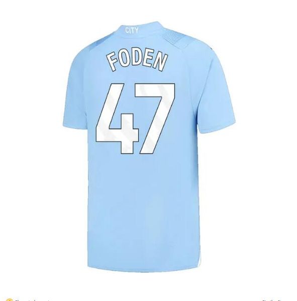 

23 24 haaland manchester soccer jerseys 2023 2024 mans cities grealish sterling foden player de bruyne foden rodrigo football shirt kids ki, Black;yellow