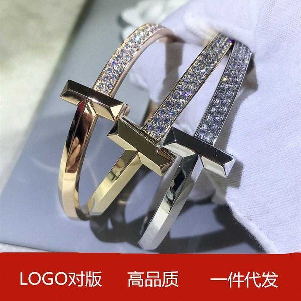 

famous brand s925 silver t1 bracelet a row of diamond bracelets 18k rose gold t1 bracelet qixi valentine's day gift, Black
