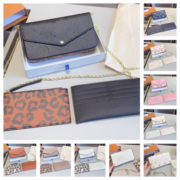 

2023 chain bag felicie shoulder bag multi pochette purse women wallet wild at heart crossbody bag cross body bag fashion embossing leather m