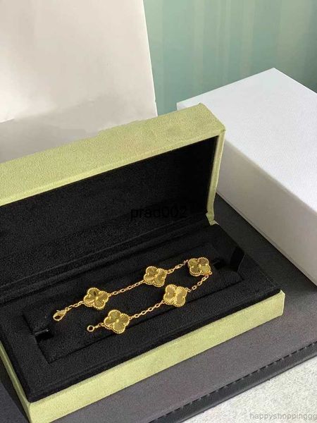

2023 luxury van clover designer bracelet pearl 4 pieces 18k gold bracelet necklace earrings diamond wedding laser brand bracelet charm, Silver