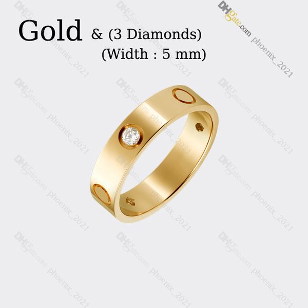 Guld (5mm) -3 diamant