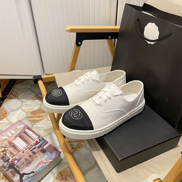 

2023ss plaid casual shoe designer sports shoes street trend shoelace letter icon shoelace design casual shoes 35-40., Black