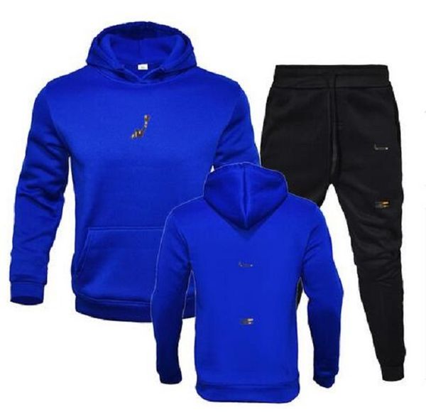 

sweatpants and hoodie set tracksuit men hooded sweatshirt pants pullover hoodie suit casual men clothes, Gray