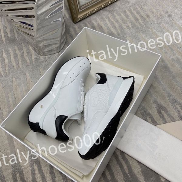 

2023 luxury casual shoes women travel leather lace-up sneaker cowhide fashion lady flat designer running trainers woman shoe size 35-41, Black