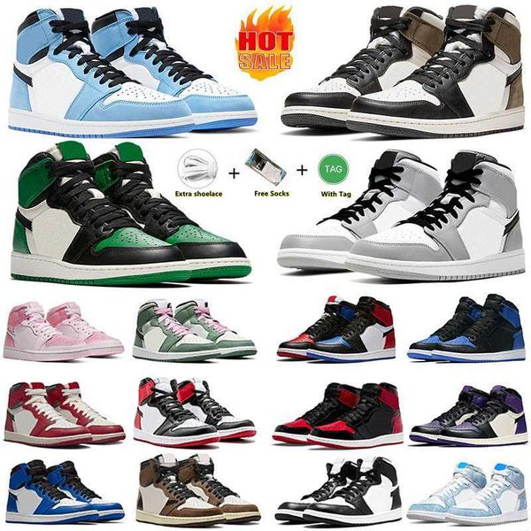 

jumpman 1 mens basketball shoes unc taxi bred patent dark mocha university blue hyper smoke grey georgetown game royal trainers womens sneak