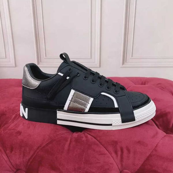 

edition genuine leather korean fashion perforated breathable sports casual shoes for men winter trend little white shoes for women, Black