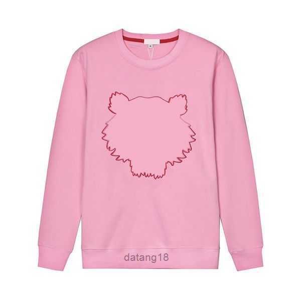 

designer fashion men women hoodie tiger head advanced embroidery 1:1 round neck pullover autumn winter loose high street classic 17 muox 7t, Black