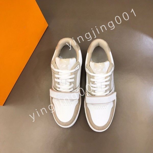 

luxury designer flat sneaker trainer casual shoes denim canvas leather white letter overlays fashion platform mens womens low sneakers 39-45, Black