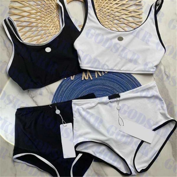 

women's swimwear small bikini womens high waist women swimsuit suit summer beach ladies split bikinis, White;black