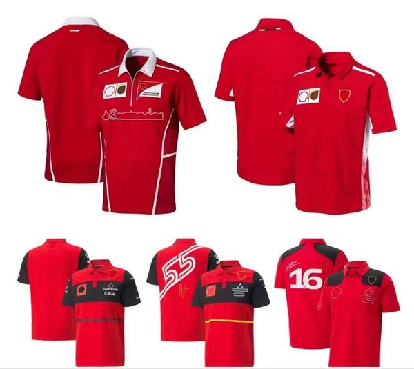 

f1 formula one racing polo suit summer short-sleeved shirt same style customization