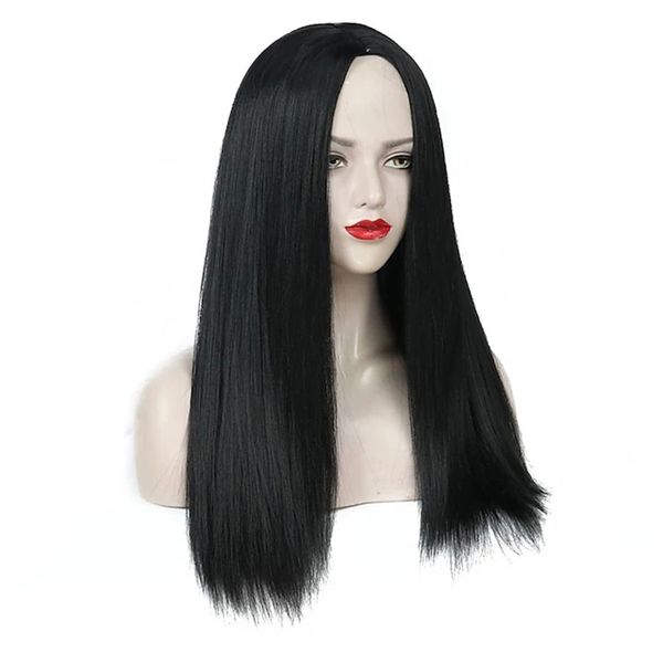 

remy human hair wig silky straight wigs pixie cut natural black 130% density none lace wig for women, Black;brown