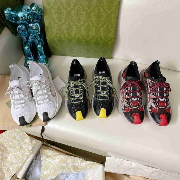 

new g run casual shoes jersey sneakers multicolor men floral sneaker casual heightening couples luxury ladies flat lightweight running fashi, Black