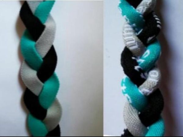 

titanium sport accessories 40ps new teal black gray triple single rope necklace baseball tornado bracelet weaves necklaces f5245880