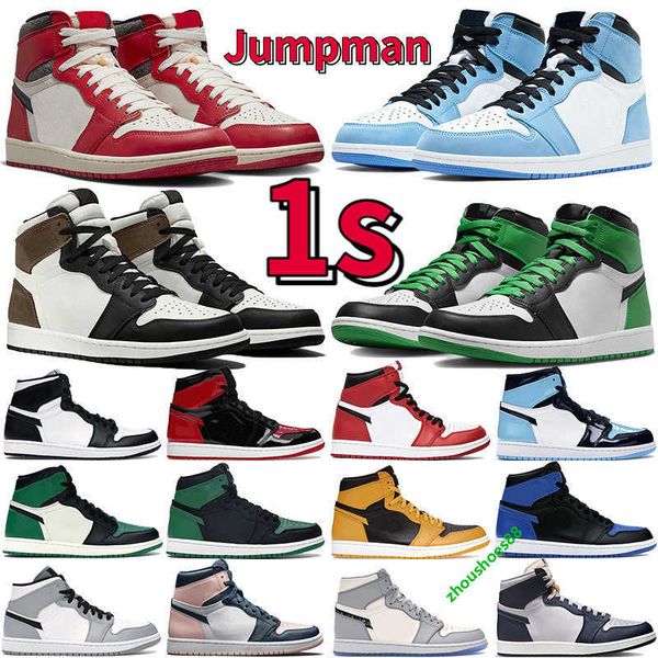 

1s high og basketball shoes jumpman 1 sports sneakers designer men women leather shoe black white dark mocha university blue chicago smoke g