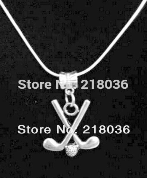 

10pcs vintage silver field hockey necklaces charms copper chain statement choker necklaces&pendants for women jewelry gift new n20116551553