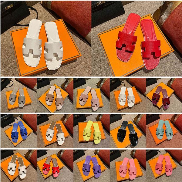 

fashion ora slipper women 2023 famous chypre h sandal slides falt mule rubber brown black white pink sandlas ladies office designer loafers