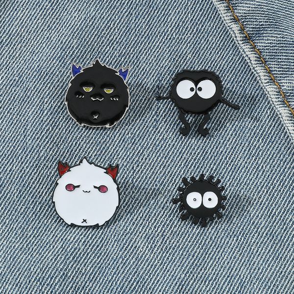 

black balls brooch cute anime movies games hard enamel pins collect cartoon brooch backpack hat bag collar lapel badges, Blue