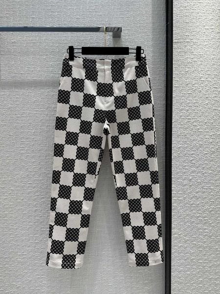 

women's brand same style pants 2023 new summer autumn fashion flare designer luxury women trousers 0624-1, Black;white