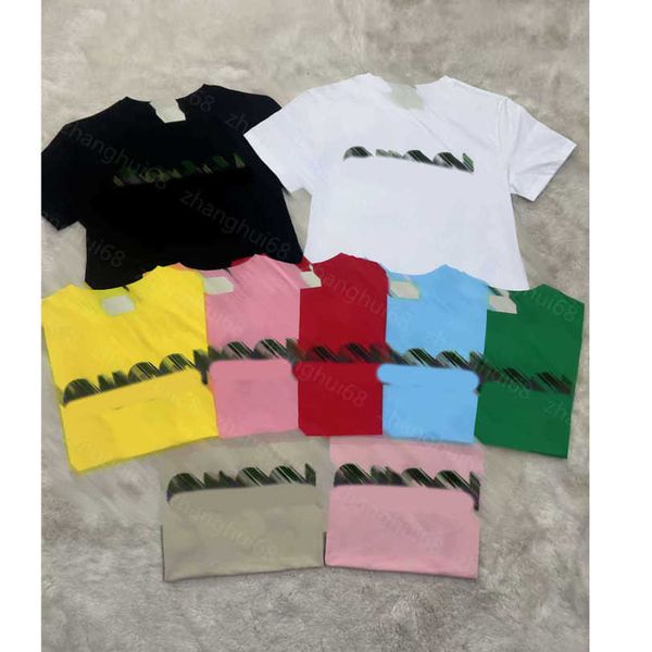 

23ss womens t-shirt womens designer clothing tee round neck pure cotton coloured embroidery logo printing short sleeve t-shirt 9 colors avai, White