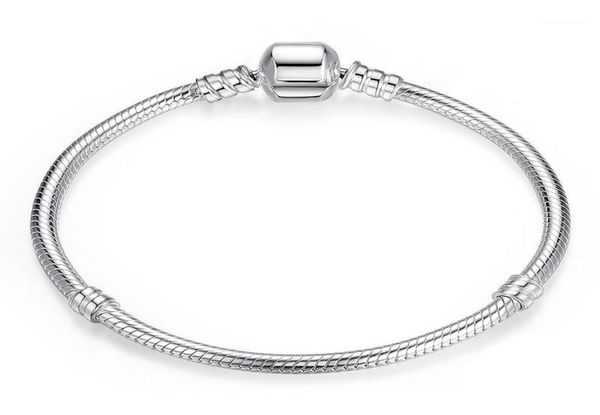 

aifeili dropship authentic silver plated chain diy charm bracelet & bangle diy for women bracelet jewelry gift15775153, Black