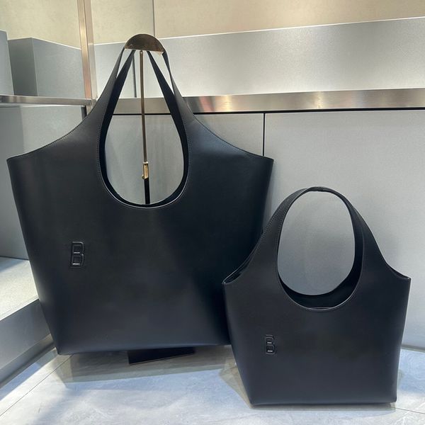 

23 new tote bag mary kate embossed cowhide leather totes shopping bag handbag women's shoulder bag large and small black barrel bag sty