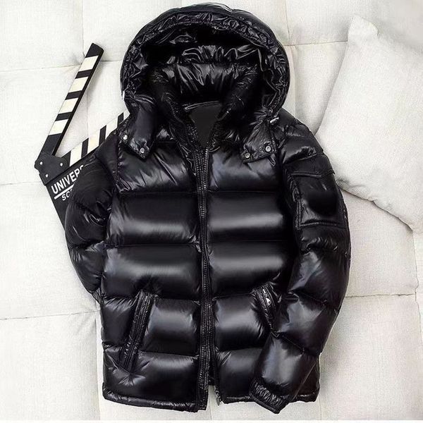 

mens designer and new womens down jackets warm parka fashion outdoor downs jacket popular down jackets solid color hooded couple wear s, Black