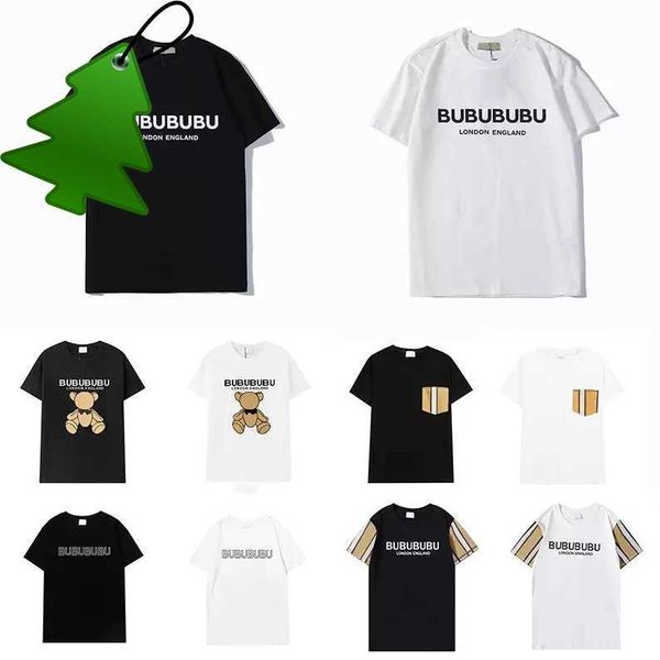 

fashion mens t shirts women designers burbrerys t-shirts tees apparel man s casual chest letter shirt luxurys clothing polos sleeve clothes, White;black