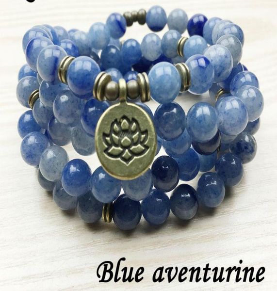 

natural stone bracelet 108 mala yoga necklace matte jewelry charm beautifully bracelet4230013, Golden;silver