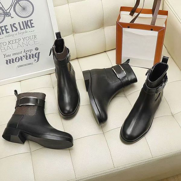 

autumn winter martin boots woman flat travel lace-up sneaker 100% leather lady letter ankle boot soft cowhide women belt buckle designer sho, Black