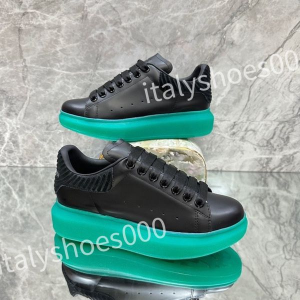 

new luxury genuine leather casual shoes platform sneakers brand design women autumn fashion sports ladies vulcanized men, Black