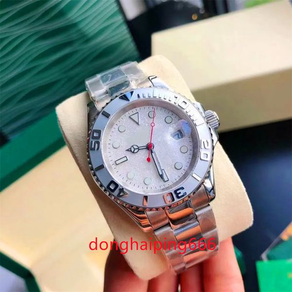 

men's automatic mechanical watch 40mm diameter 316 quality steel sports waterproof folding buckle fashion and leisure choice, Slivery;brown