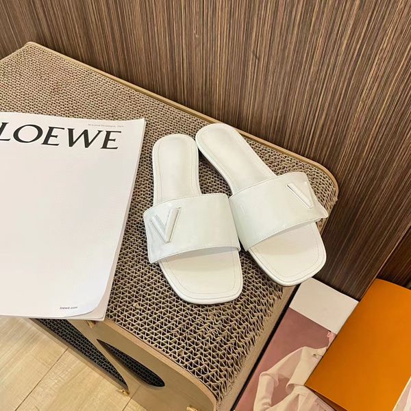 

designer slipper summer beach women slippers luxury sandals brand platform sandals real leather home flip flop flats slide casual shoes 9 w3, Black