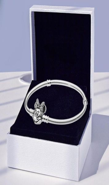 

authentic 925 sterling silver little mouse clasp bracelet with original box for p chain charms bracelets for women gir7216854, Golden;silver
