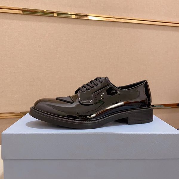 

designer spring and autumn fashion business shoes soft soles breathable lace-up round head formal heighten leather shoes men's shoes ha, Black