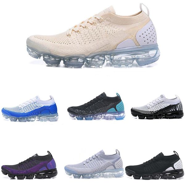 

running shoes vapores max fly 2.0 knit men women designer shoes triple black white purple metallic gold zebra sail oreo sapphire blue traine