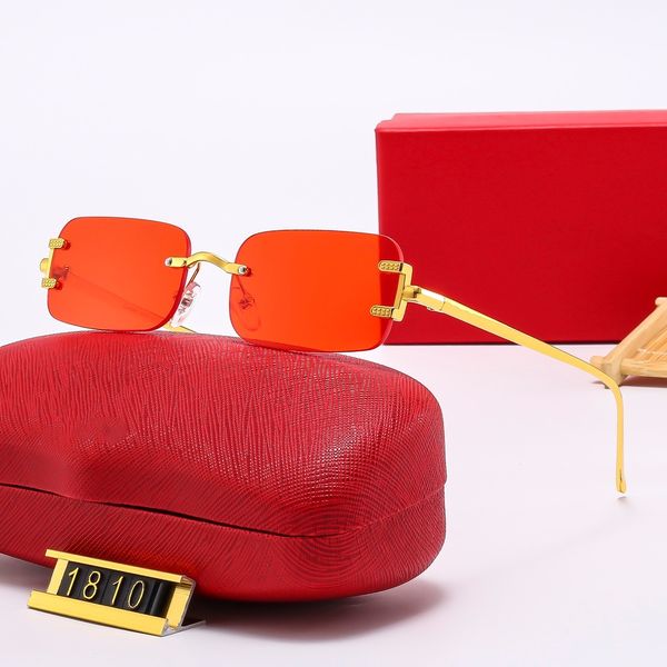 

2023 mens sunglasses 1810 designer luxury polarized square sunglasse fashion brand for men woman uv protection glasses come with package, White;black